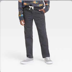 Boy’s Cat & Jack Straight Fit Pull-On Pants (Size: 12) (Color: Charcoal Grey)